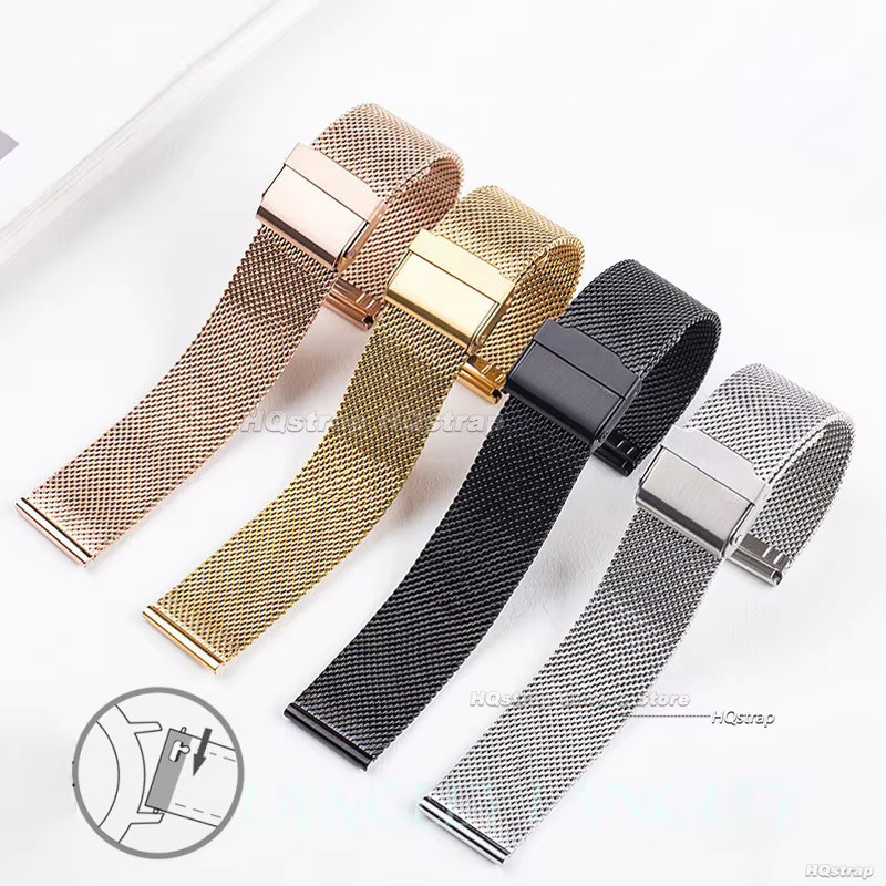 HQstrap Uhrenarmband Edelstahl, Mesh, Silber, Unisex - Bild 2
