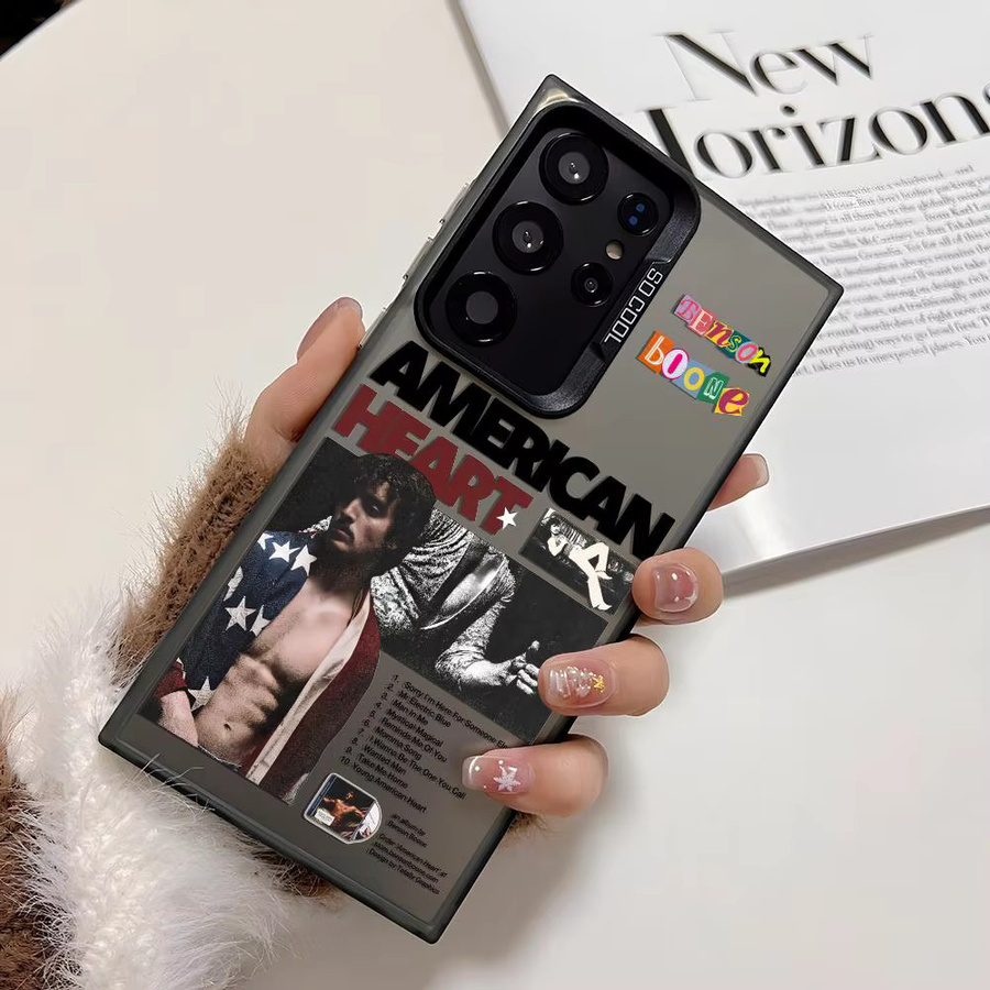 Silberne Silikon Handyhülle mit Benson Boone Motiv für Samsung Galaxy S25 Edge S24 S23 S22 S21 S20 Ultra - Bild 2