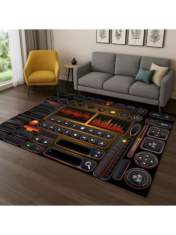 Faviora DJ Screen Record Musik Teppich rutschfeste Bodenmatte für Wohnzimmer, Schlafzimmer und Spielzimmer - Bild 2