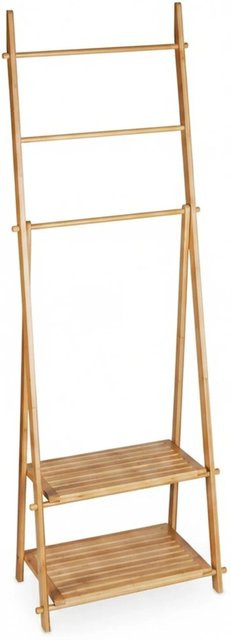 Relaxdays Handtuchständer aus Bambus in Braun, freistehend mit 3 Stangen, H: 153 cm, B: 53,5 cm, T: 30 cm - Bild 1