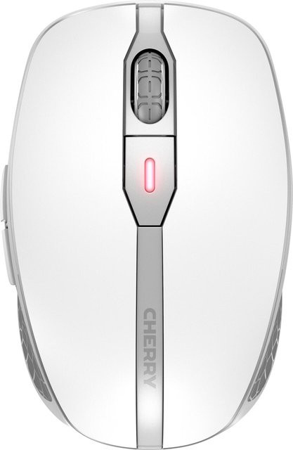Cherry DW 9100 SLIM Tastatur- und Maus-Set kabellos mit 2.4 GHz und Bluetooth 4.2 AZERTY Französisch in Weiß und Silber - Bild 1