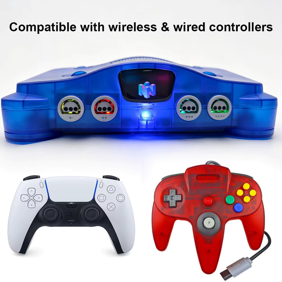 iBlueControlMod Wireless-Controller Interner Adapter für N64-Konsole mit Bluetooth und RGB-LED-Farbmodul in Blau - Bild 3