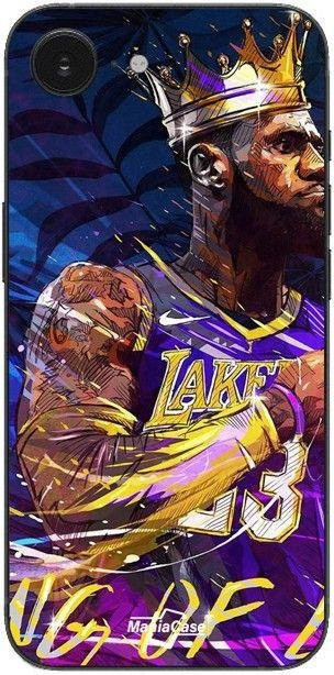 Maniacase Handyhülle für iPhone 16E NBA Los Angeles Lakers LeBron James Poster in Schwarz und Multicolour - Bild 1