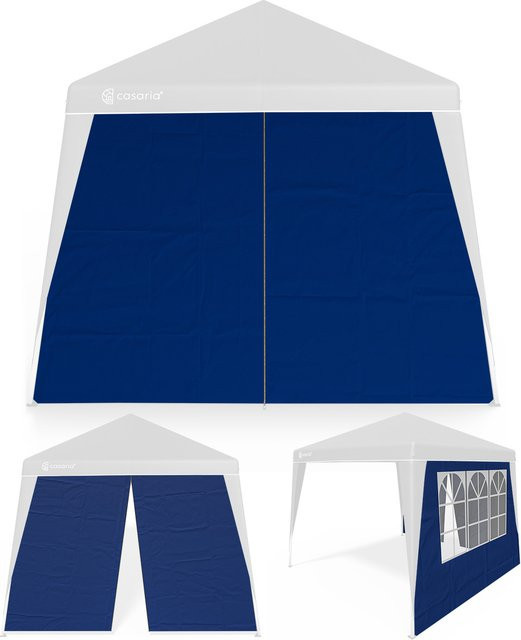 Casaria 2er-Set Seitenwände für Faltpavillon Capri in Blau, Material: Polyester, UPF 50+ - Bild 1