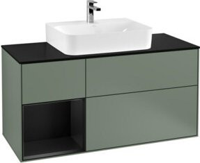 Villeroy & Boch Finion Waschtischunterschrank mit integrierter Wandbeleuchtung, Weiß lackiert, Breite: 120 cm - Bild 1