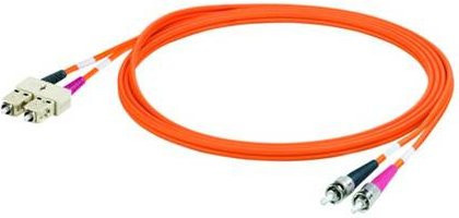 Weidmüller Glasfaser LWL Anschlusskabel Orange 10,00 m mit 1x SC-Stecker und 1x ST-Stecker 50/125 µ Multimode OM2 - Bild 1