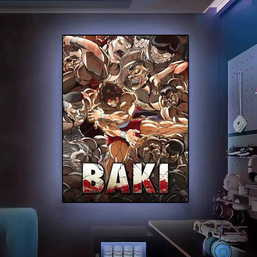 Japanischer Anime Baki Hanma Wandkunst Poster in HD-Qualität, Mehrfarbig, Rechteckig - Bild 6