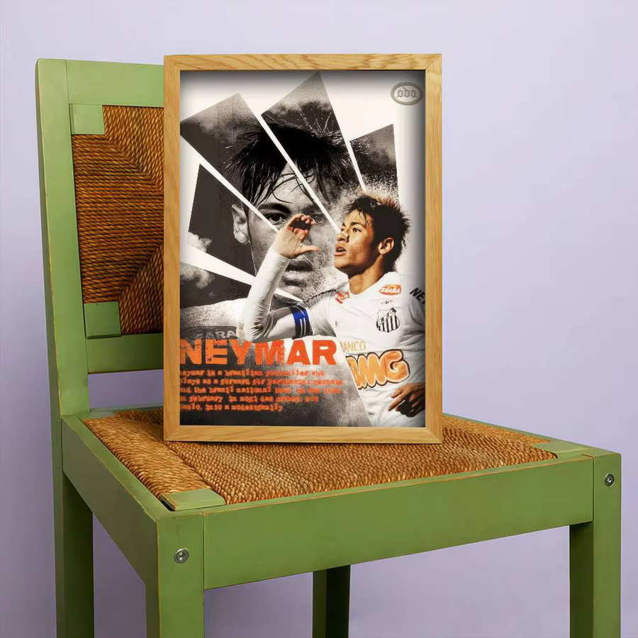 Selbstklebendes Anime-Poster mit Neymar Fußball-Illustration in Multicolour zur Kawaii Raumdekoration - Bild 5