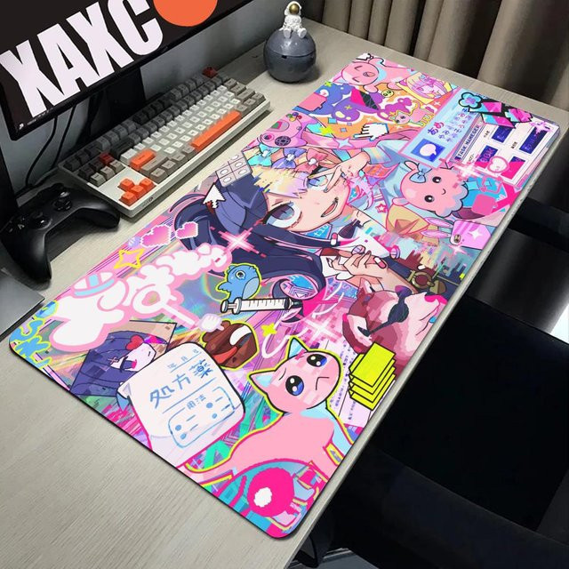 Needy Girl Overdose Anime Mauspad XXL, bunte Schreibtischunterlage für Gaming und Tastatur - Bild 1