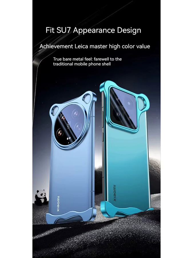 Stoßfeste Schutzhülle aus Aluminium für Xiaomi 14, 14 Pro und 14 Ultra in Blau - Bild 4