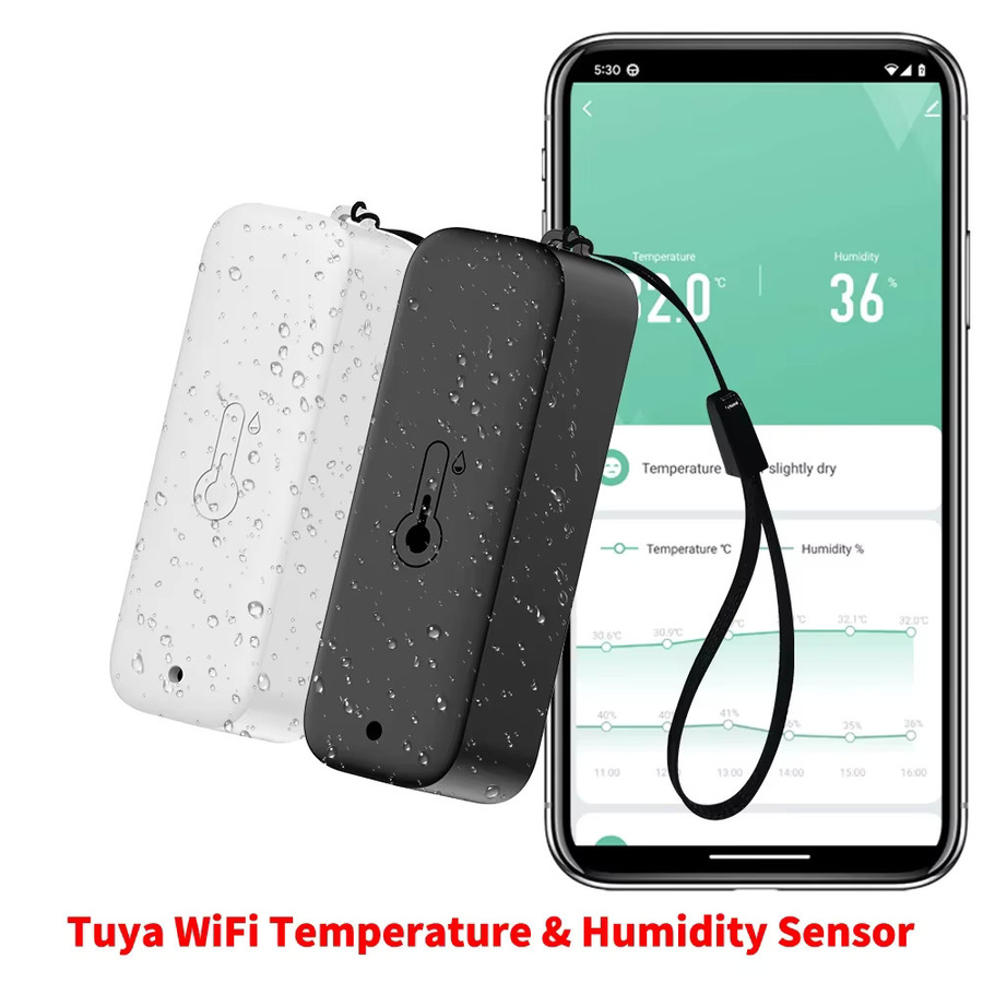 Tuya Smart WiFi Temperatur und Feuchtigkeit Sensor IP65 wasserdicht mit SmartLife App Steuerung und Alexa Integration in Schwarz oder Weiß - Bild 6