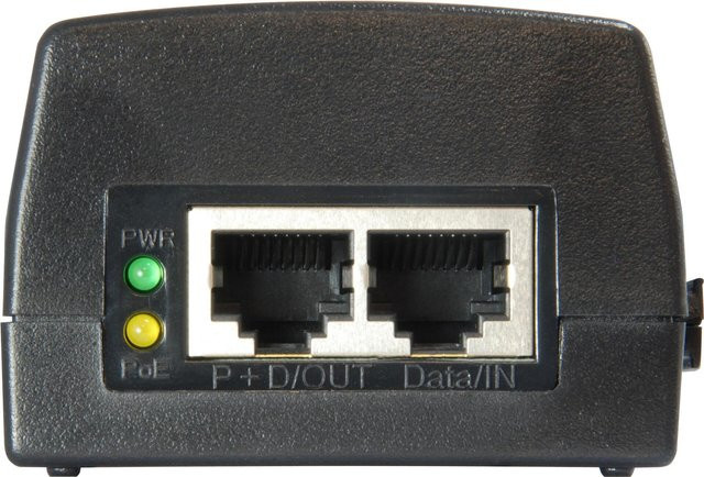 LevelOne POI-3014 Power Injector für Ethernet/LAN in Schwarz, Wandmontage, 30 Watt, Wechselstrom 100-240 V - Bild 1