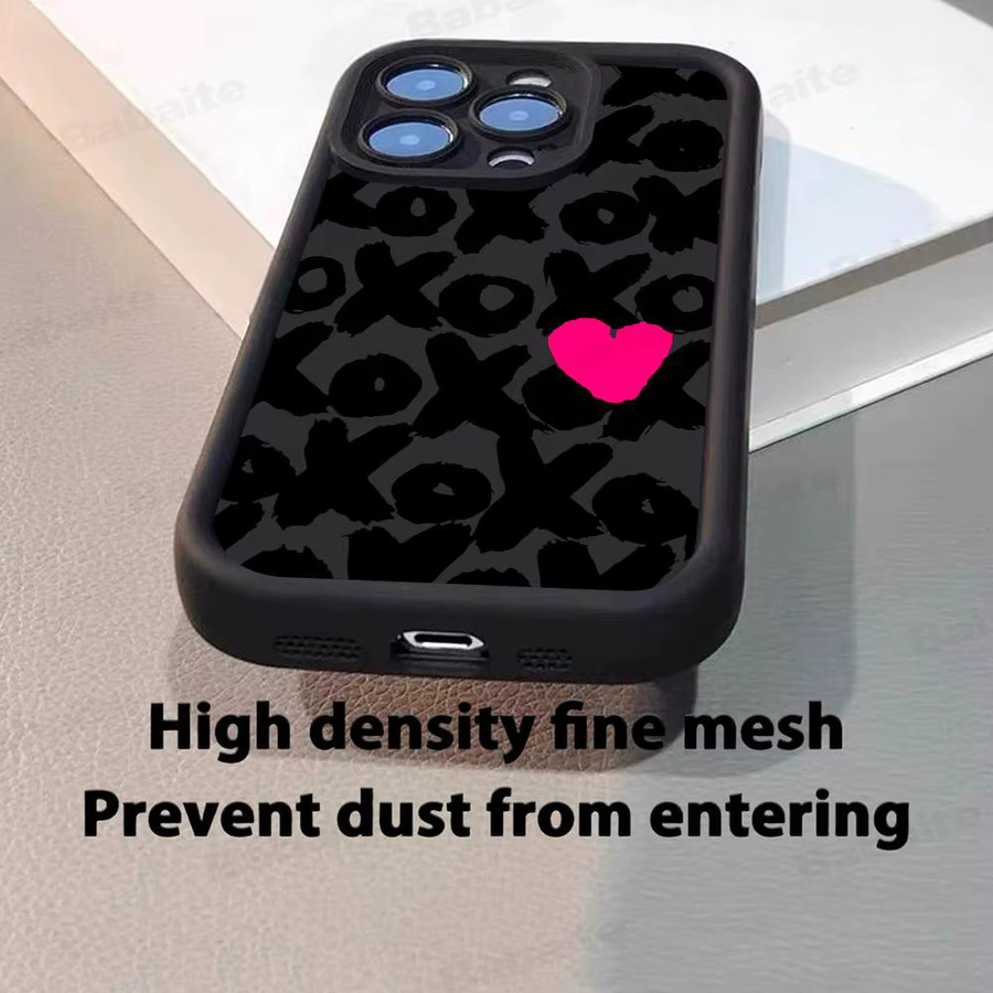 Stoßfeste iPhone Handyhülle mit Lippen-Design in Schwarz für Apple iPhone 11 bis iPhone 17 Pro Max Plus - Bild 2