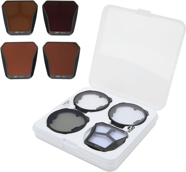 DJI 8-in-1 Drohnenobjektiv-Filterset für DJI Mavic 3 Pro in Schwarz mit HD-optischem Glas, CPL und ND-Filtern (ND8, ND16, ND32, ND64) sowie Starburst-Filter - Bild 1