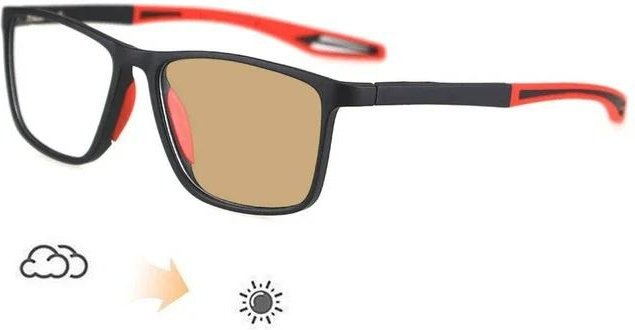 CICI Global Glasses Sportsonnenbrille, Vollrand, Square, Unisex, transparent, black - Bild 1