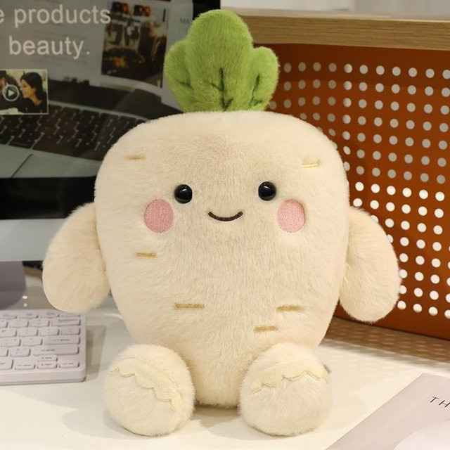 Yiran toy Karotten-Rüben Stofftier, Kuschelkissen, 25cm - Bild 1