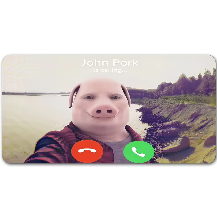 J-John Pork Lustiges Mauspad in Multicolour, rutschfeste Schreibtischunterlage aus Gummi für PC und Laptop - Bild 7