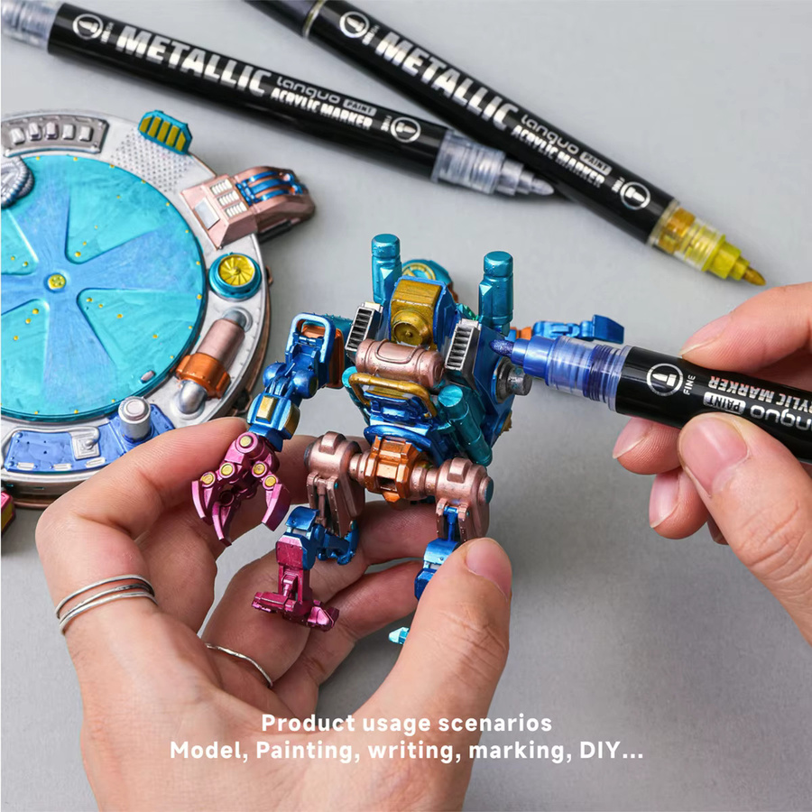 LanGuo Acrylmarker-Set mit Dual Tip für Künstler und Schüler, Mehrfarbig - Bild 5
