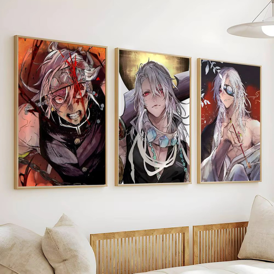 Wasserdichter Anime Uzui Tengen Wandaufkleber als selbstklebendes Poster in Mehrfarben - Bild 5