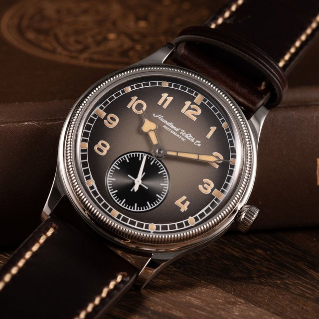 Hruodland Armbanduhr, Automatik, Edelstahl, Saphirglas, Leder, Herren, Schwarz - Bild 1