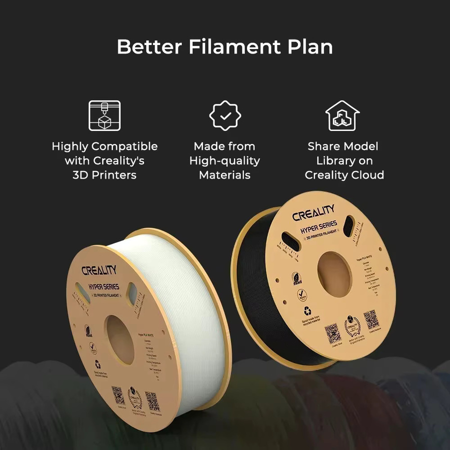 Creality Hyper Series PLA-Filament für FDM-Drucker, 1,75 mm, Rot und Weiß - Bild 2