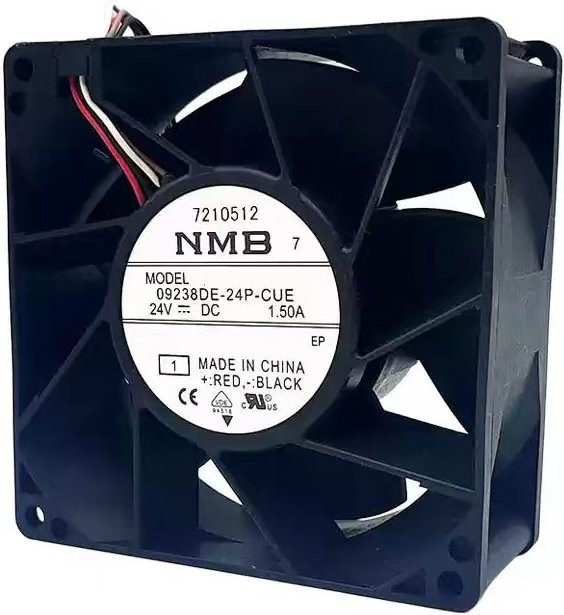 NMB Inverter-Lüfter 09238DE-24P-CUE 24V 1,50A Schwarz 92mm 4-Pin PWM mit Dual-Kugellager - Bild 1