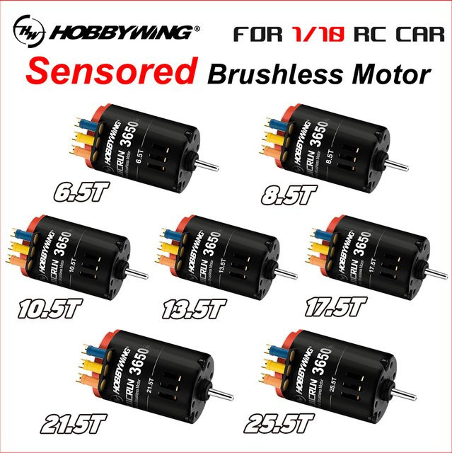 Hobbywing Bürstenloser Motor mit Sensor, 3,17 mm Welle, Plug-and-Play für RC 1/10 1/12 Auto - Bild 1