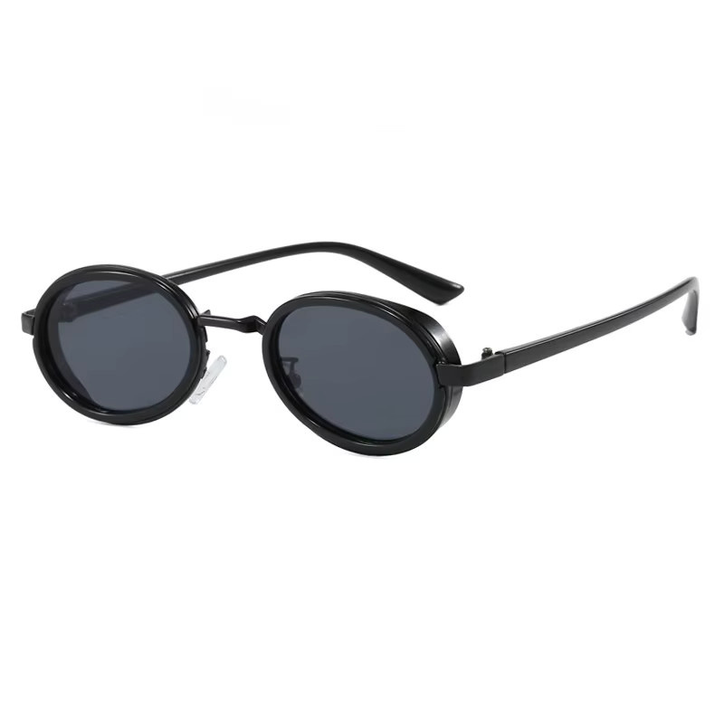 OLOEY Sonnenbrille, oval, Vollrand, Metall, schwarz, Damen - Bild 2