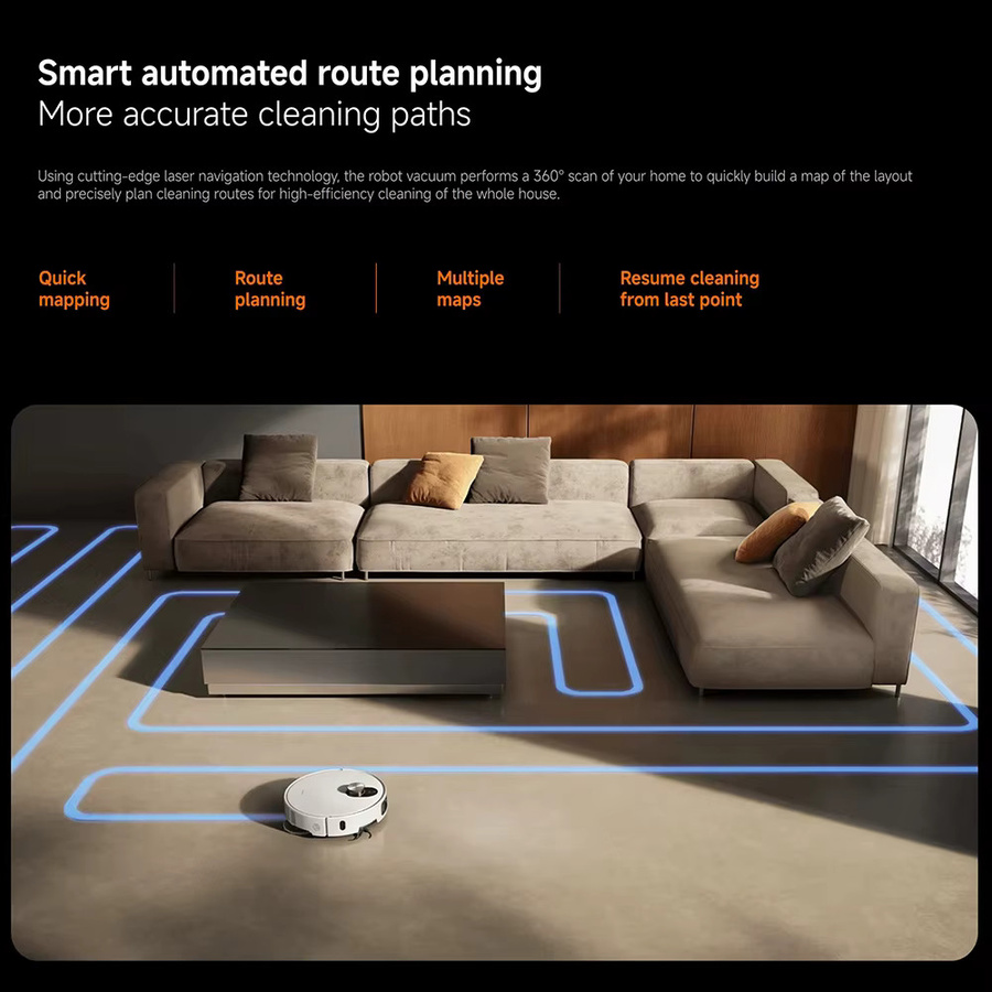 Xiaomi Robot Vacuum 5 Pro Saugroboter mit 20000Pa Saugkraft und Selbstreinigungsstation in Weiß - Bild 3