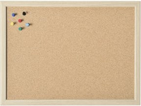 Magnetoplan Korktafel mit Holzrahmen in Braun und Beige, B: 80 cm, H: 60 cm - Bild 1