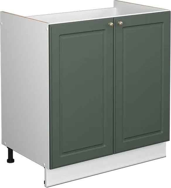 Vicco Waschbeckenunterschrank Fame-Line im Landhausstil, Farbe Grün-Gold-Weiß, B/H: 80 x 82 cm, ohne Arbeitsplatte - Bild 1