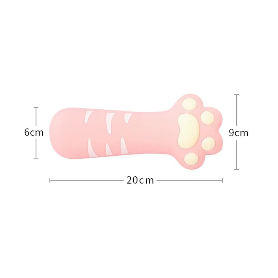 Nettes Katzenpfoten Motiv Etui aus Silikon in Rot mit Reißverschluss für Schreibwaren - Bild 2