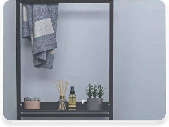 Duschparadies LED Badezimmerspiegel mit Touch-Schalter, dimmbar und mit Memory-Funktion, B: 100 cm, H: 70 cm - Bild 1
