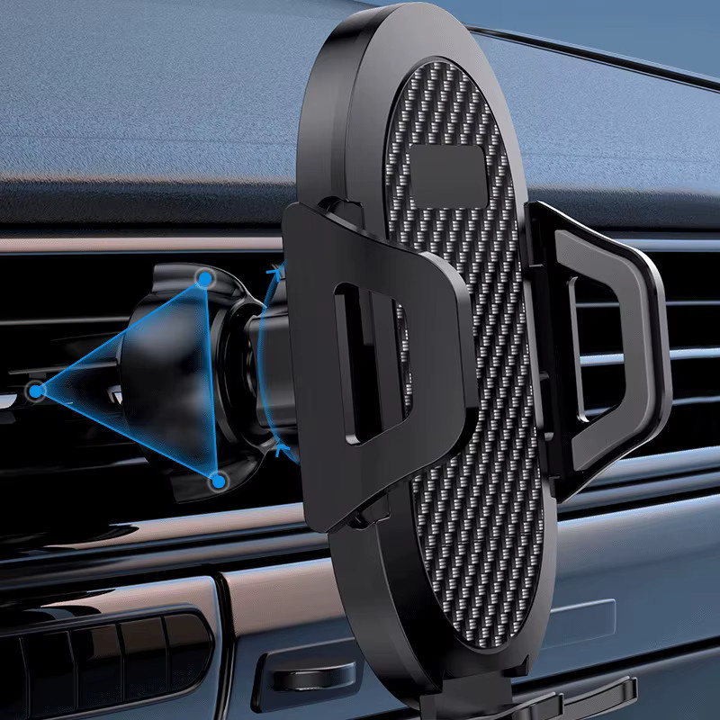 Universelle Schwerkraft-Handyhalterung für das Auto mit 17-mm-Kugelgelenk und Lüftungsgitter-Clip in Schwarz - Bild 5