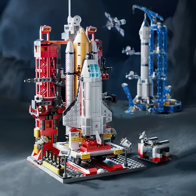 TOYLINX Space Shuttle Rakete Startzentrum Lunar Lander, Bausteine, Weltraum - Bild 1