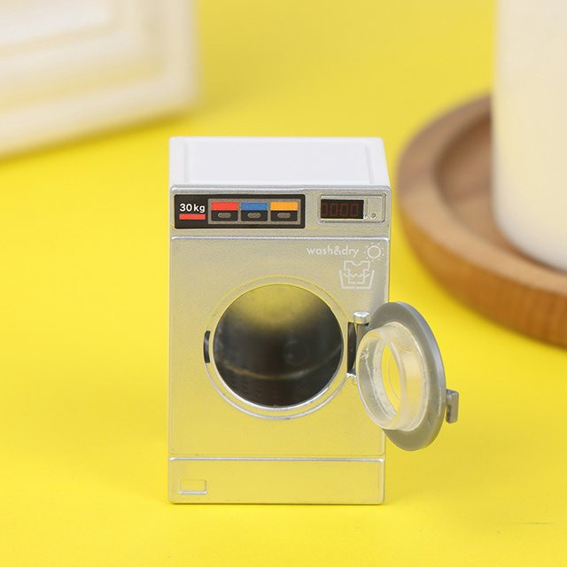 ZTOYL Puppenhaus Miniatur Waschmaschine, Haushaltsgerät, Weiß - Bild 1
