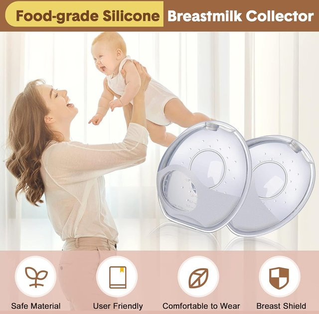 Silikon Muttermilchsammler Brustschale für Stillende, transparent, 120 ml, BPA-frei - Bild 1
