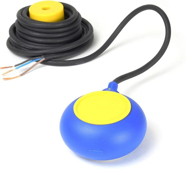 Wiltec Schwimmerschalter für Tauchpumpen 230V 16A mit 10m Kabel in Blau - Bild 1