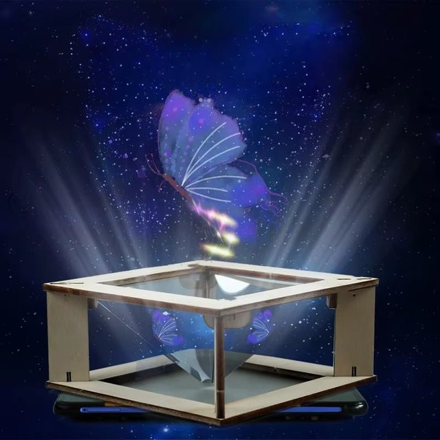 Meade DIY 3D-Holographie-Projektor-Set, handgefertigtes Puzzle, Holz - Bild 1
