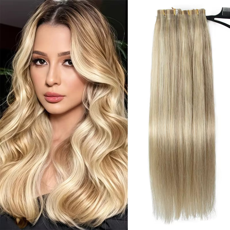 MRSHAIR PU-Schussband-Bündel, Echthaarverlängerung, 12–20 Zoll, 40–50 g - Bild 2