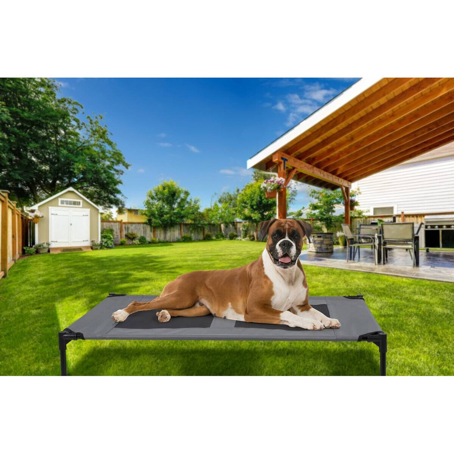 Maxxpro Haustierbett für Hunde aus Polyester, grau, B/H/L: 106 x 17 x 76 cm - Bild 3