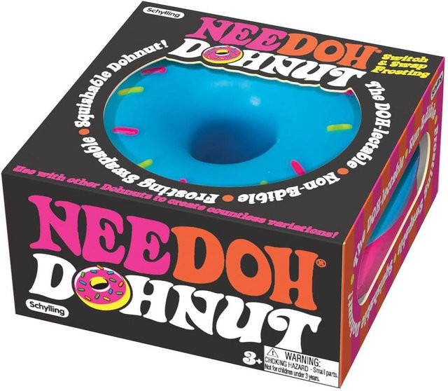 Schylling NeeDoh Donut, Sensorisches Fidget Stressabbau Spielzeug, blue - Bild 1