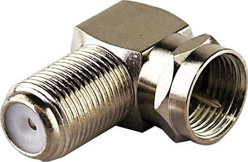 Schwaiger F-Winkeladapter 2er Set in Silber mit F-Stecker und F-Buchse WAD8321531 - Bild 1