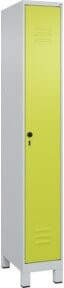 C+P Spind Classic PLUS Garderobenschrank mit 1 Abteil, Farbe Grau/Grün, H x B x T: 195 x 30 x 50 cm - Bild 1