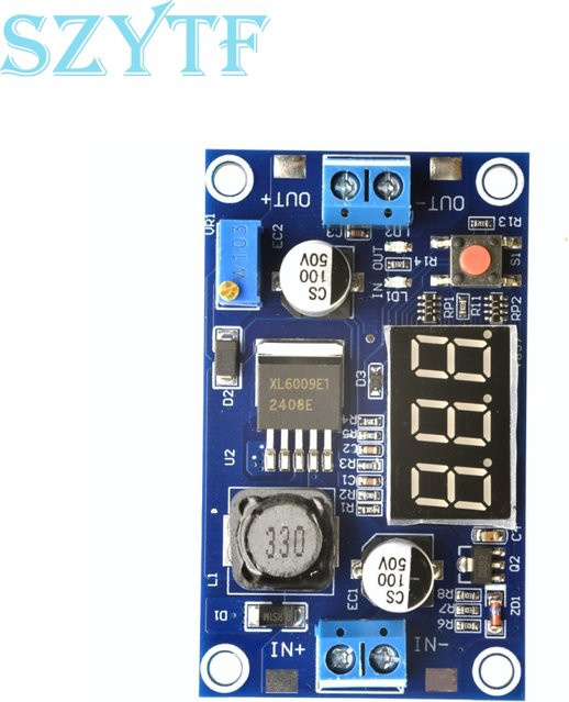 SZYTF XL6009 Boost-Modul 5-32V auf 5-40V 4A mit digitalem Voltmeter und Kalibrierfunktion in Blau - Bild 1
