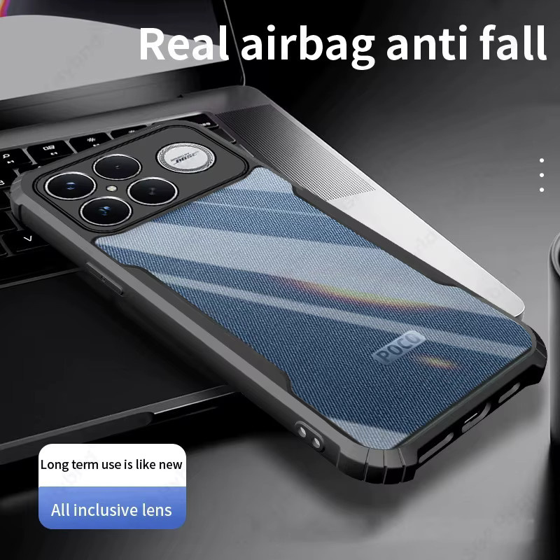 Transparente Xiaomi Poco F8 Ultra Handyhülle mit magnetischem Halter und Ring, stoßfestes Design in Schwarz und Transparent - Bild 3