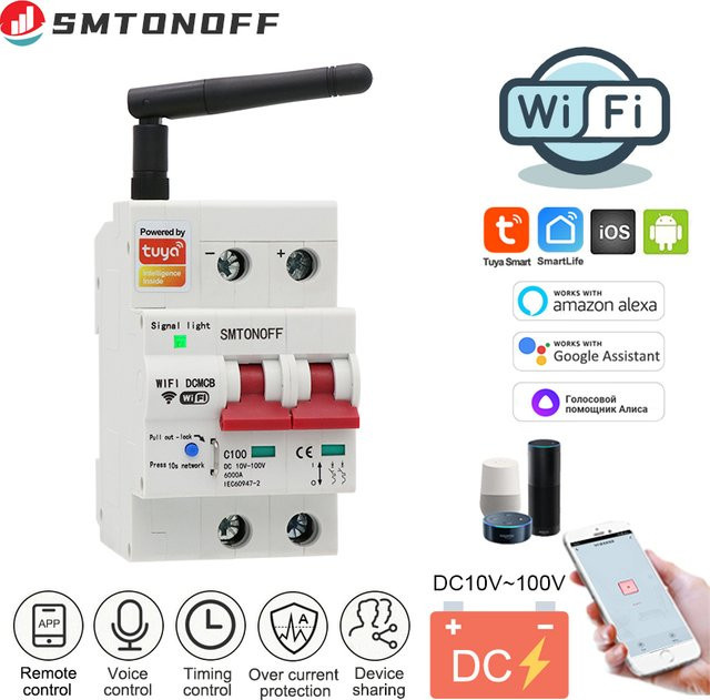 Tuay Smart Life WiFi DC Smart Leistungsschalter mit Überlast- und Kurzschutsschutz in Weiß für Alexa und Google Home - Bild 1