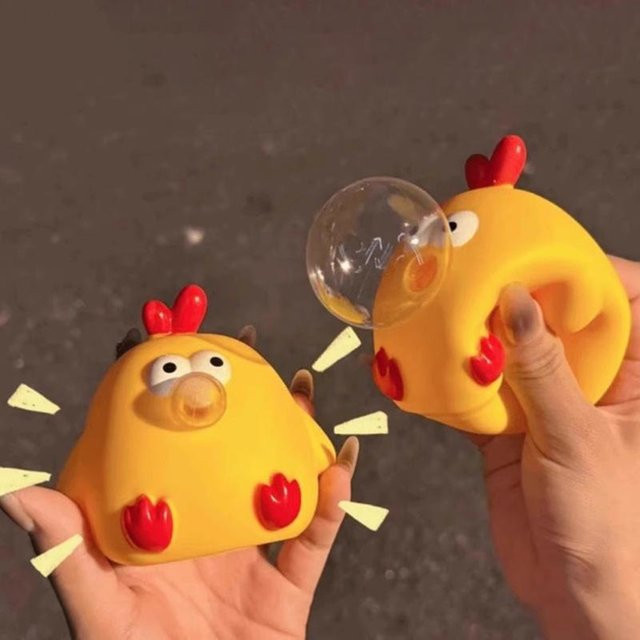 Festliches Süßes Hühnchen Quetschspielzeug, Blasblasen-Design, Sensorisches Fidget - Bild 1