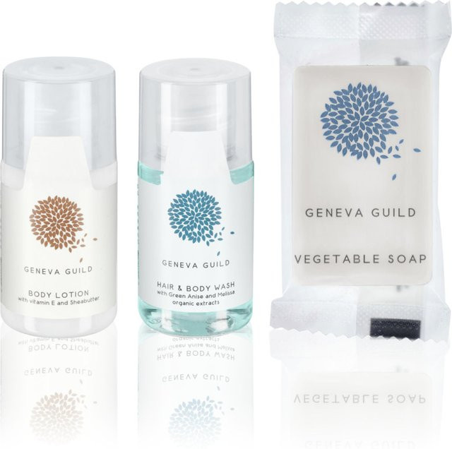 Geneva Guild Mustergarnitur Hotelkosmetik, 3-teilig, Unisex - Bild 1