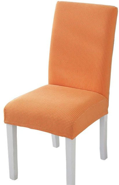Dehnbarer Jacquard-Stuhlbezug in Orange für Esszimmer und Büro, 1 Stück - Bild 1